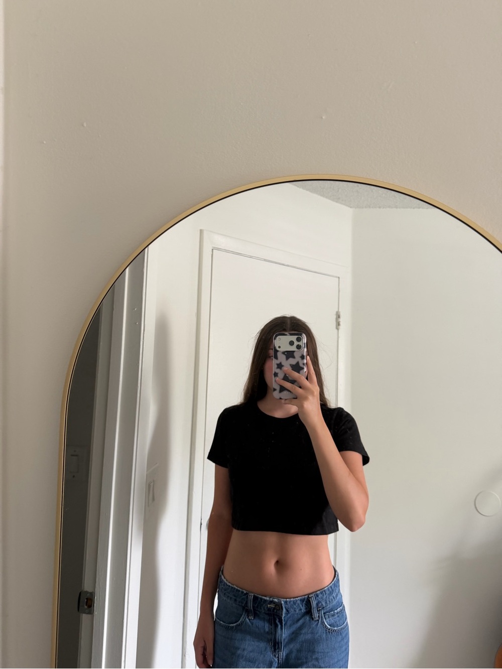 Urban Outfitters Black Cropped Tee